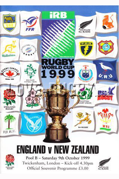 1999 England v New Zealand  Rugby Programme
